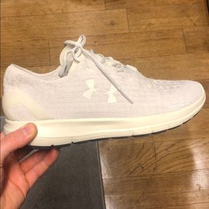 Men Cream Under Armour Sneakers size 11.5